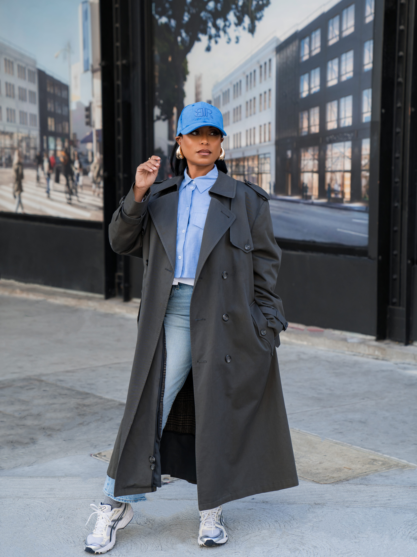 Bronx Velvet Baseball Cap- Blue