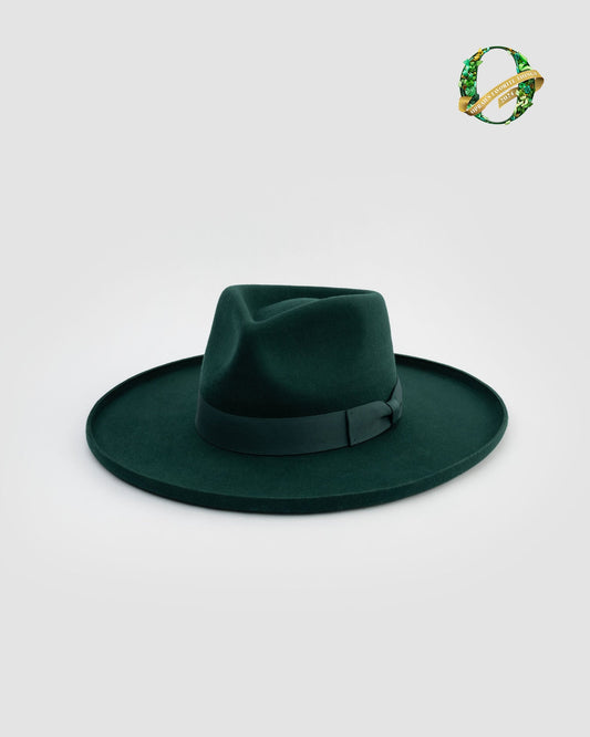 Galilee Rancher Unisex Fedora Hat - Forest Green