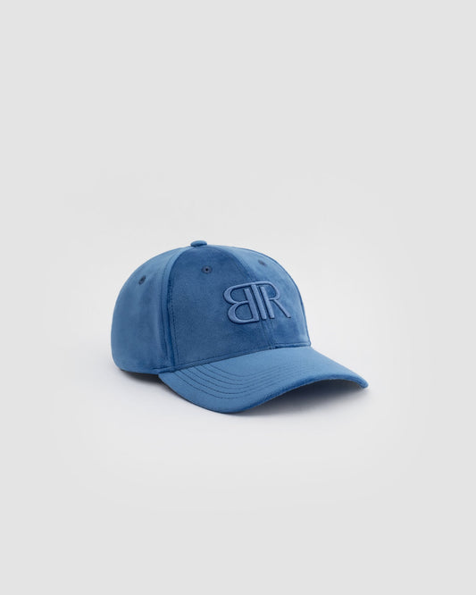 Bronx Velvet Baseball Cap- Blue