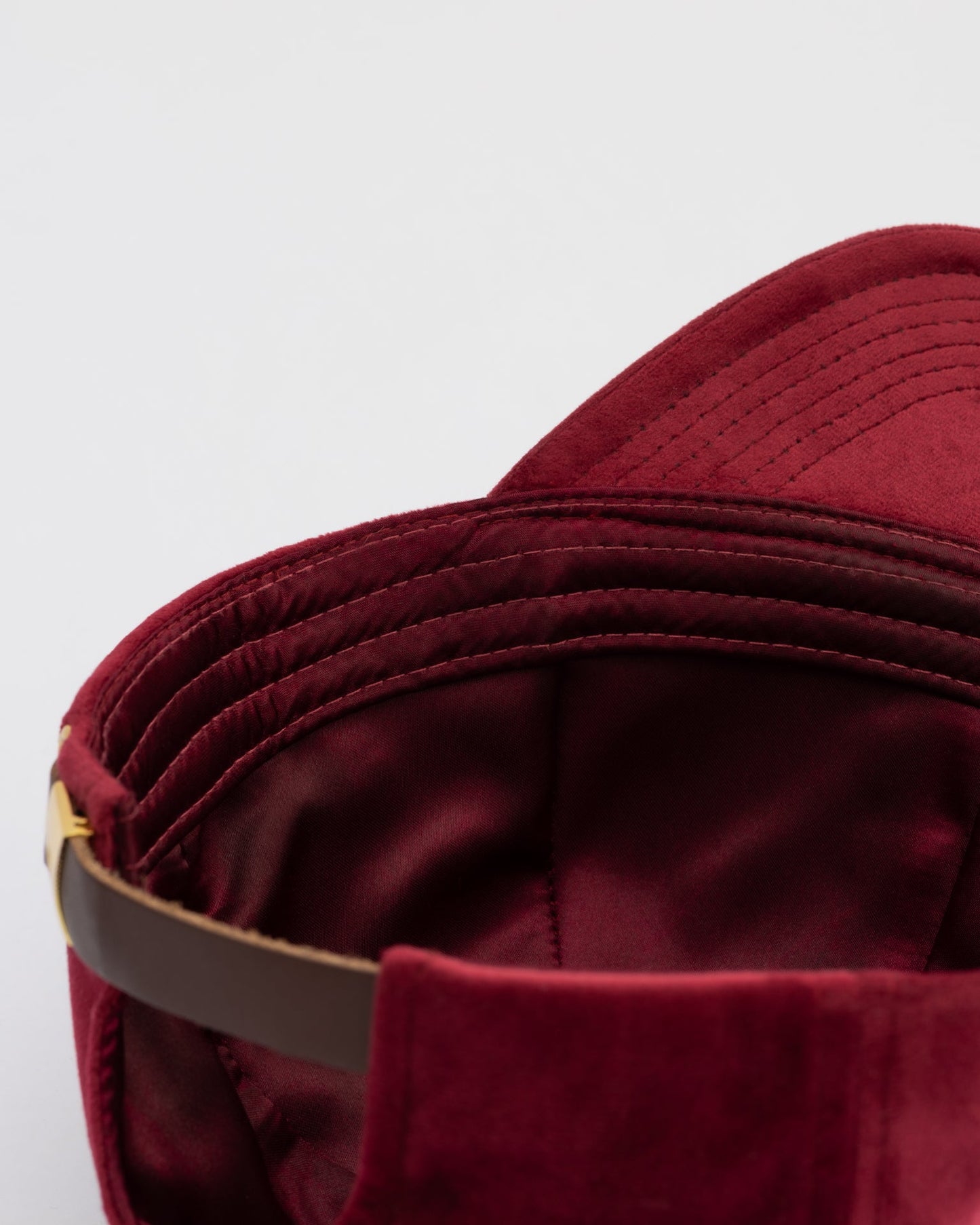 Bronx Velvet Baseball Cap - Burgundy