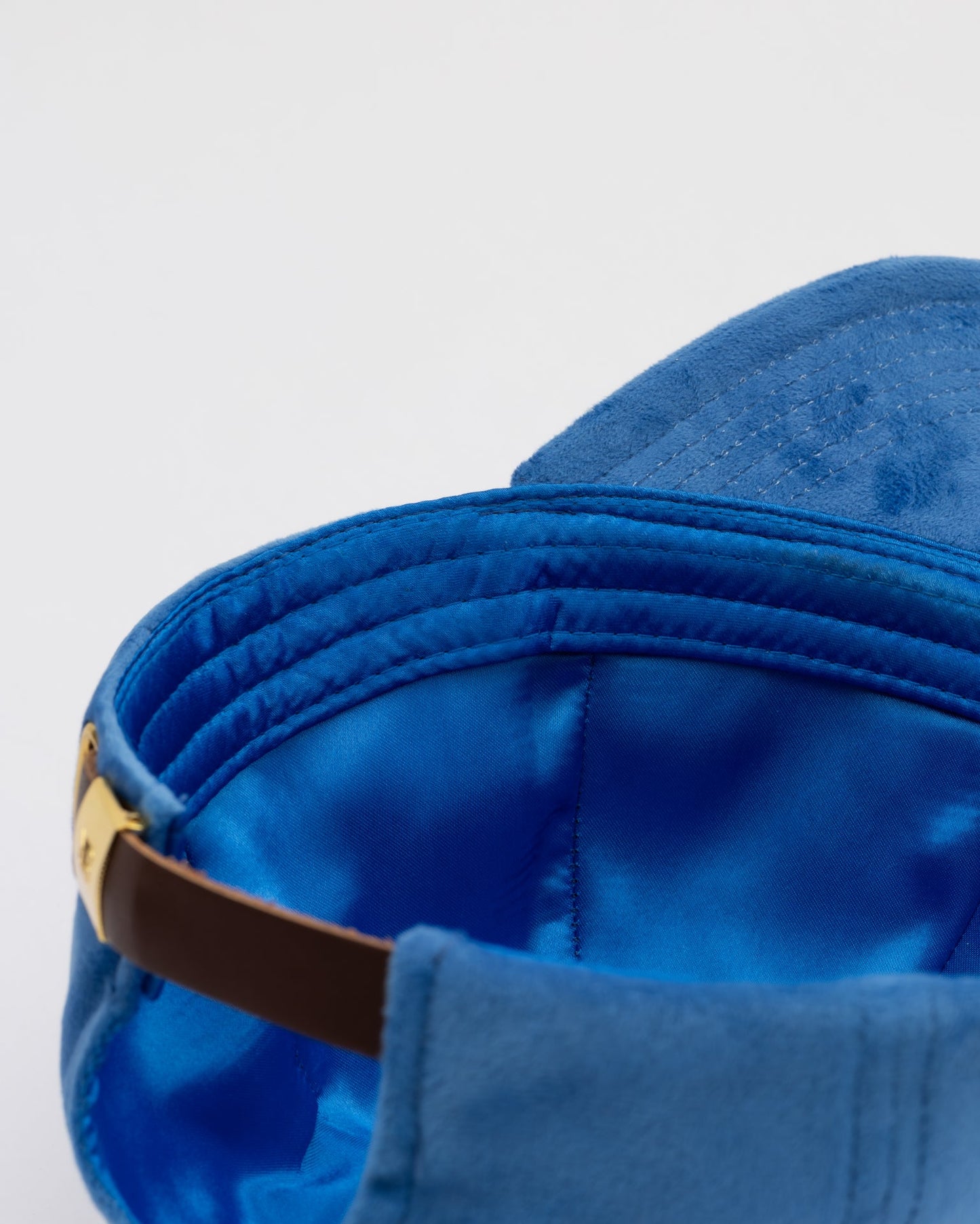 Bronx Velvet Baseball Cap- Blue